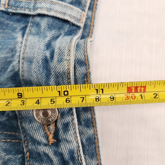 Zara Jeans Women's 6 Blue Light Wash Straight Leg Retro Grunge Classic Boho Chic - Picture 12 of 15